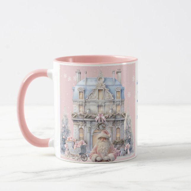Mug Je rêve d'une Mug de Noël rose (Gauche)