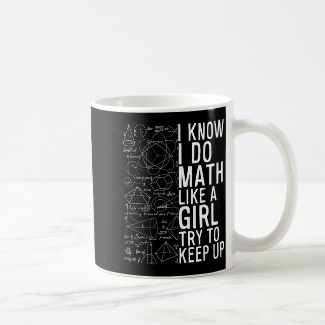 Mug Je sais que je fais des maths comme une fille essa (Droite)