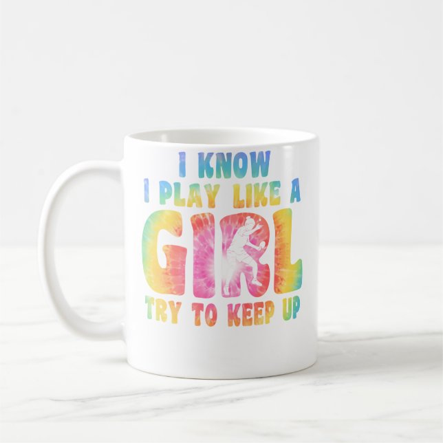 Mug Je sais que je joue comme une fille Vêtements de t (Gauche)