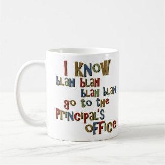Mug Je sais vais au bureau de principaux