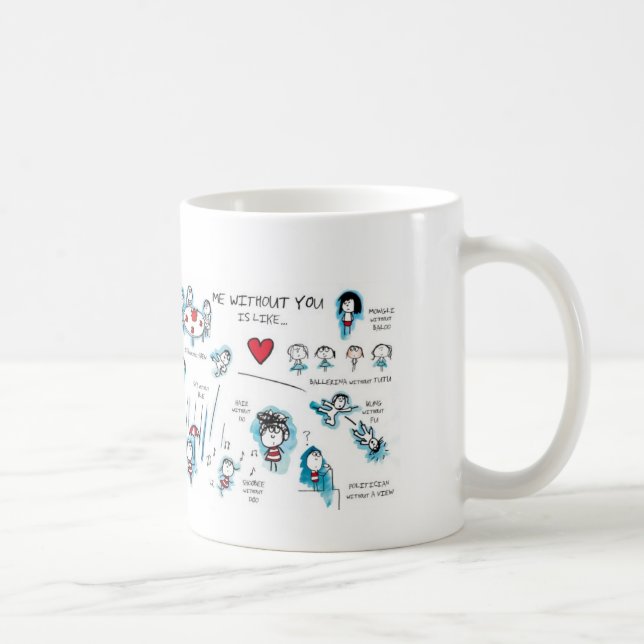 Mug Je sans vous - Valentine - amour (Droite)