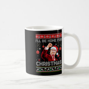 Mug Je serai à la maison pour Noël de mauvais Sweaters