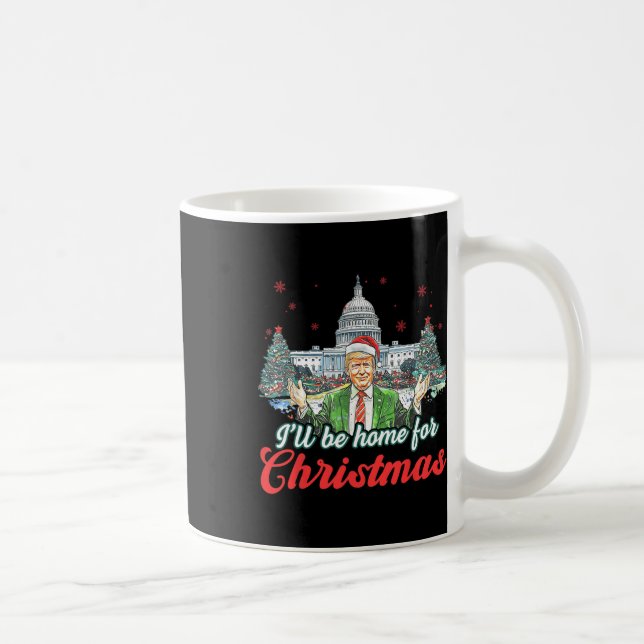 Mug Je serai à la maison pour Noël Funky Père Noël Tru (Droite)