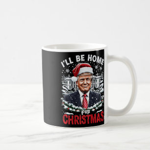 Mug Je serai à la maison pour Noël Patriotique Trump X