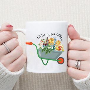 Mug Je serai dans mon bureau de jardinage botanique
