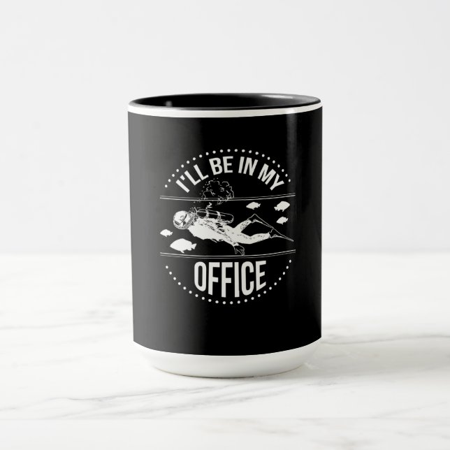 Mug Je serai dans mon bureau Diving The Ocean Gift (Centre)