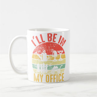 Mug Je serai dans mon jardin de bureau drôle rétro vin