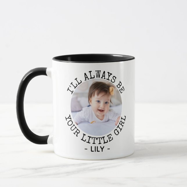 Mug Je serai toujours ta petite fille Noël Maman Bébé (Gauche)