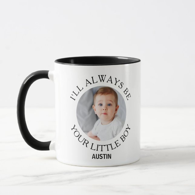 Mug Je serai toujours ton petit garçon Noël Maman Mère (Gauche)