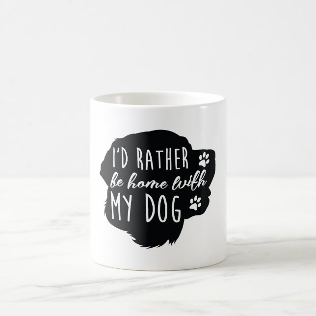 Mug Je serais plutôt à la maison avec mon chien (Centre)