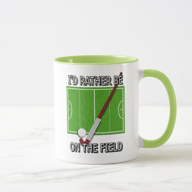 Mug Je serais plutôt sur le champ (l'hockey) (Droite)