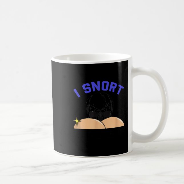 Mug Je snorte Crack Skeleton drôle de crâne fessier So (Droite)