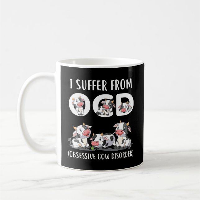 Mug Je Souffre De La Vache Obsessive Ocd Trouble De Va (Gauche)