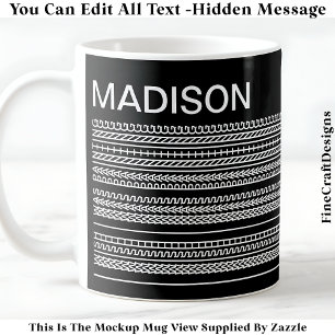 Mug Je Souhaite Peindre & Nom Message Caché 091W