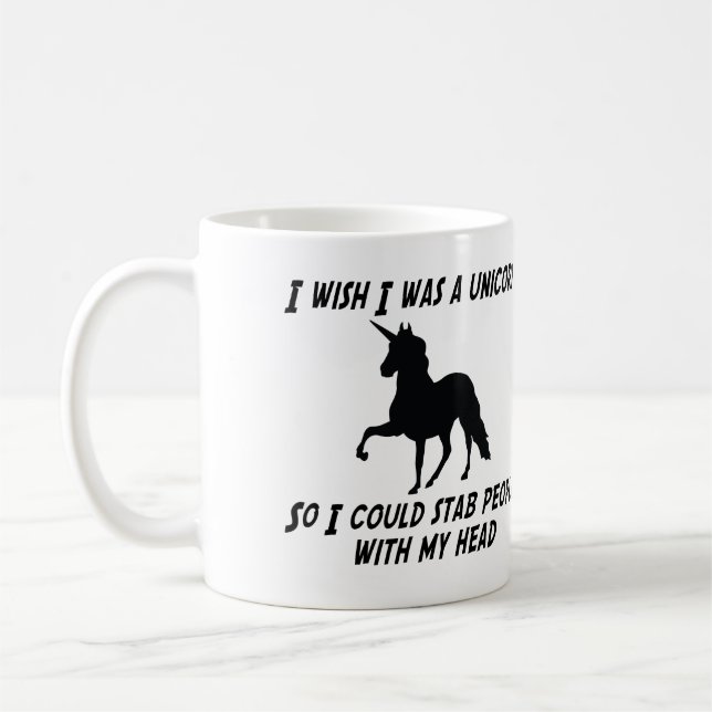MUG JE SOUHAITE QUE J'AIE ÉTÉ UNE LICORNE (Gauche)