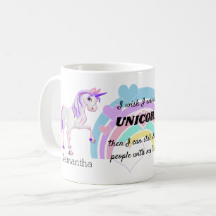 Mug Je souhaite que j'aie été une licorne