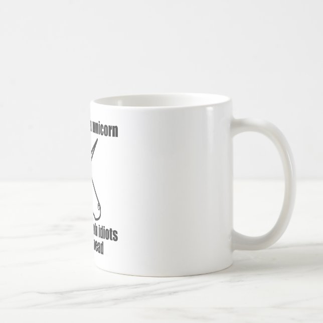 Mug Je souhaite que j'aie été une licorne (Droite)
