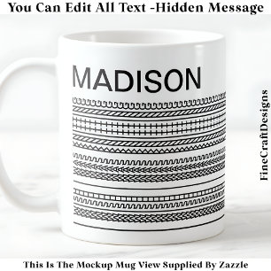 Mug Je Souhaiterais Tricoter & Message Caché 092B