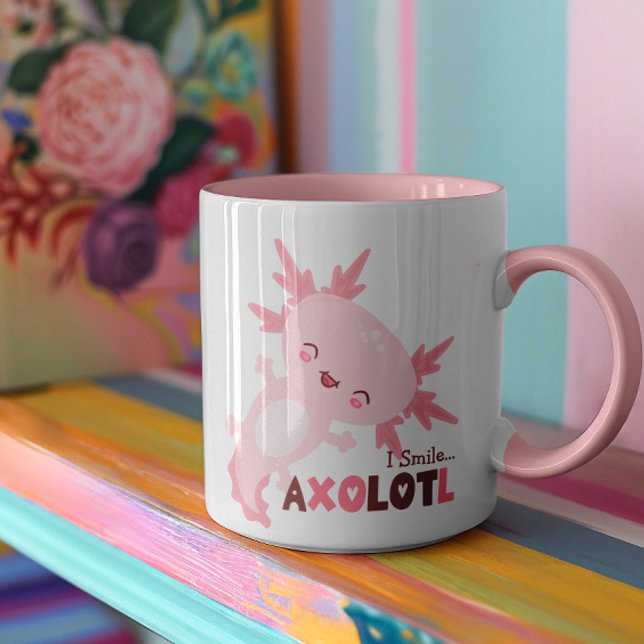 Mug Je Souriez Beaucoup Personnalisé Kawaii Axolotl (The Mexican walking fish better known as the Axolotl is here to rock your world!)