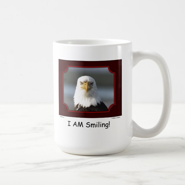 Mug "JE souris !" Eagle chauve (Droite)