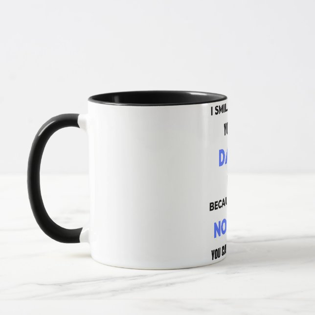 Mug Je souris parce que tu es mon papa  bl (Gauche)