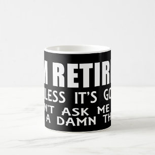 Mug Je suis à la retraite sauf s'il s'agit de golf Tas