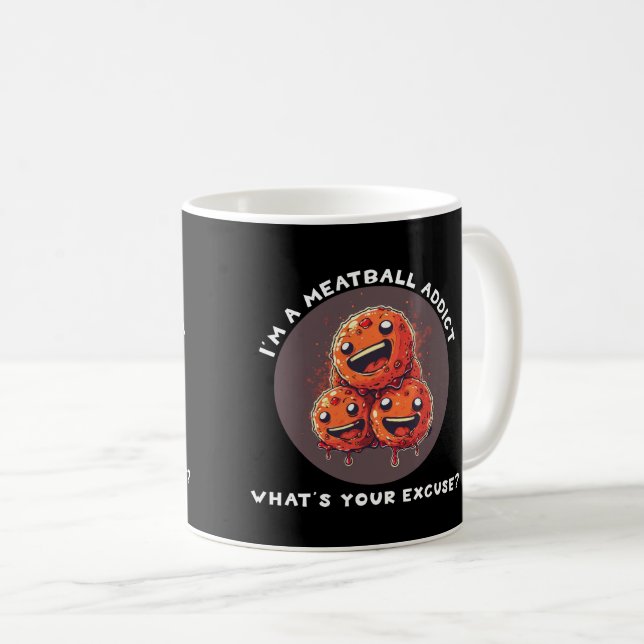 Mug Je suis accro aux boulettes de viande (Devant droit)