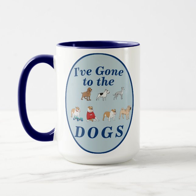 Mug "Je suis allé aux CHIENS" Cadeau pour amateur de c (Gauche)