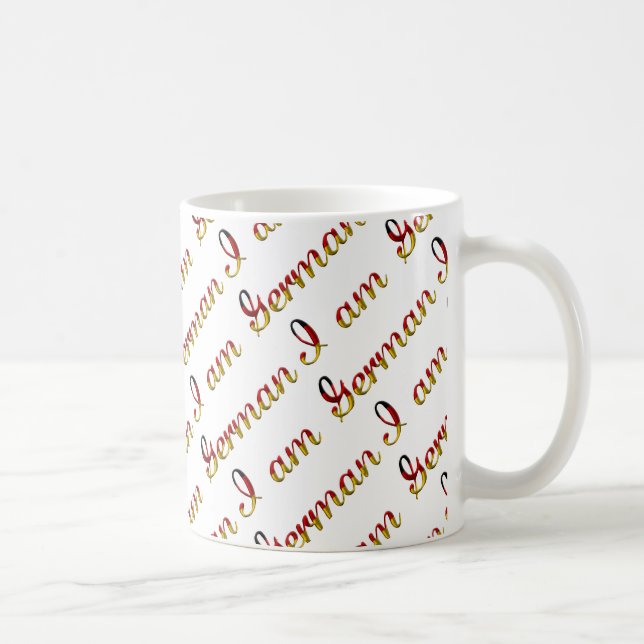 Mug Je suis Allemand Motif de Typographie (Droite)