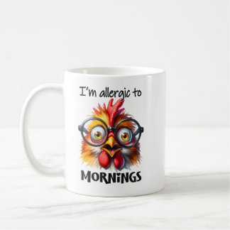 Mug Je suis allergique aux matins !