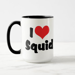 Mug Je Suis Amoureux Calamar de Coeur
