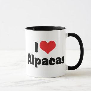 Mug Je suis amoureux des alpacas au cœur