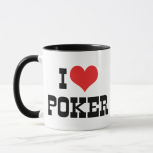 Mug Je suis amoureux du poker cœur - Amoureux du Texas