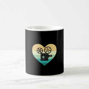 Mug Je suis amoureux du projecteur de cinéma rétro
