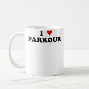 Mug Je suis amoureux pratiquant de parkour - J'aime 