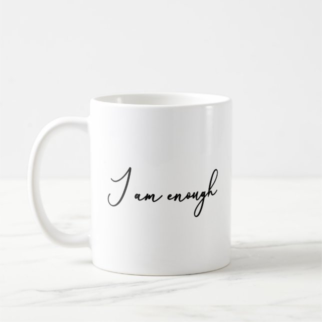 Mug Je suis assez Auto-Care Self Worth Encouragement (Gauche)