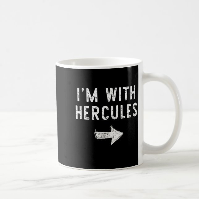 Mug Je suis avec Hercule Costume de couple drôle d'Hal (Droite)