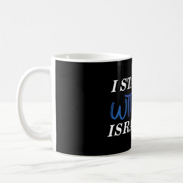 Mug Je Suis Avec Israël | Pride Noir (Gauche)