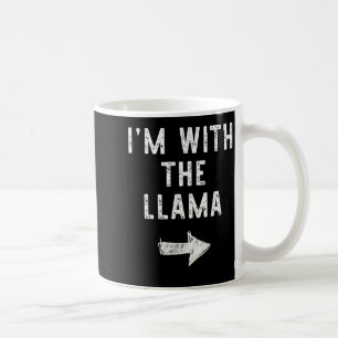 Mug Je suis avec le costume de couple drôle de lama Ha