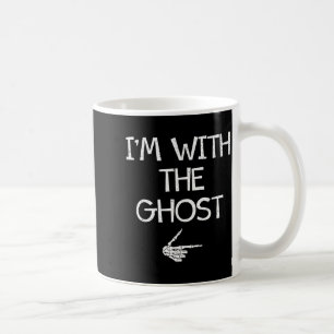 Mug Je suis avec le fantôme drôle de costume d'Hallowe