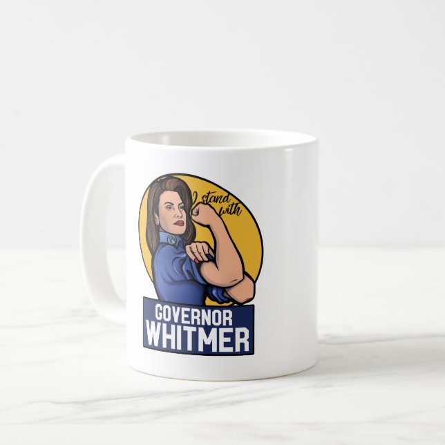 Mug Je suis avec le gouverneur Whitmer (Devant gauche)