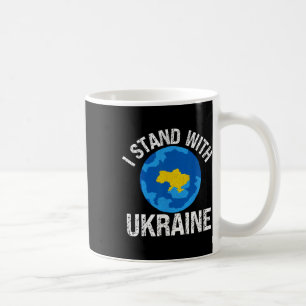 Mug Je suis avec l'Ukraine Carte du monde Soutien Sout
