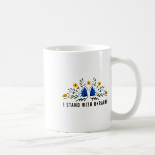 Mug Je suis avec l'Ukraine Drapeau de l'Ukraine Tourne