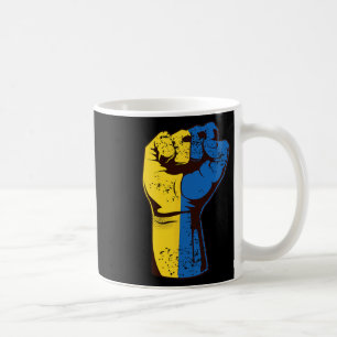Mug Je suis avec l'Ukraine Drapeau ukrainien Poing Ukr