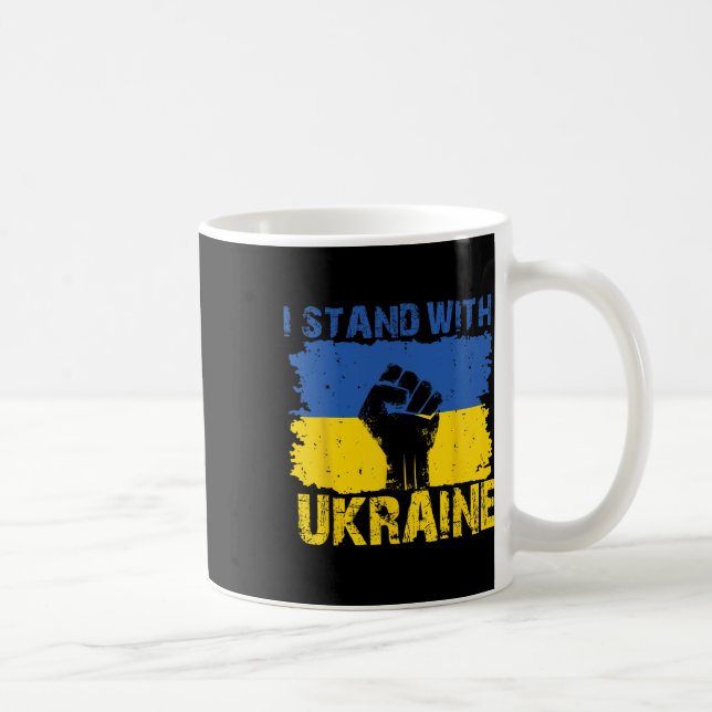 Mug Je suis avec l'Ukraine - Soutenir l'Ukraine Drapea (Droite)
