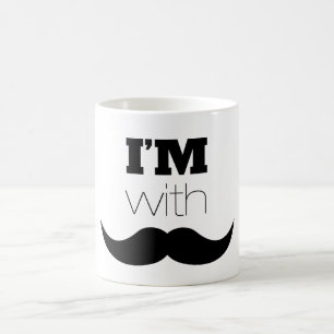 Mug Je suis avec Moustache