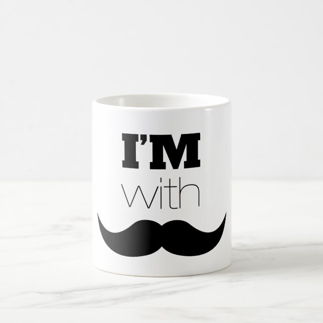 Mug Je suis avec Moustache (Centre)