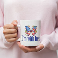 Je suis avec son mignon papillon Kamala Harris