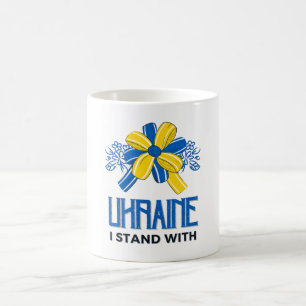 Mug Je suis avec Ukraine Flag - Soutenez les Ukrainien