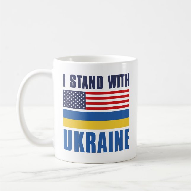 Mug Je Suis Avec Ukraine USA (Gauche)